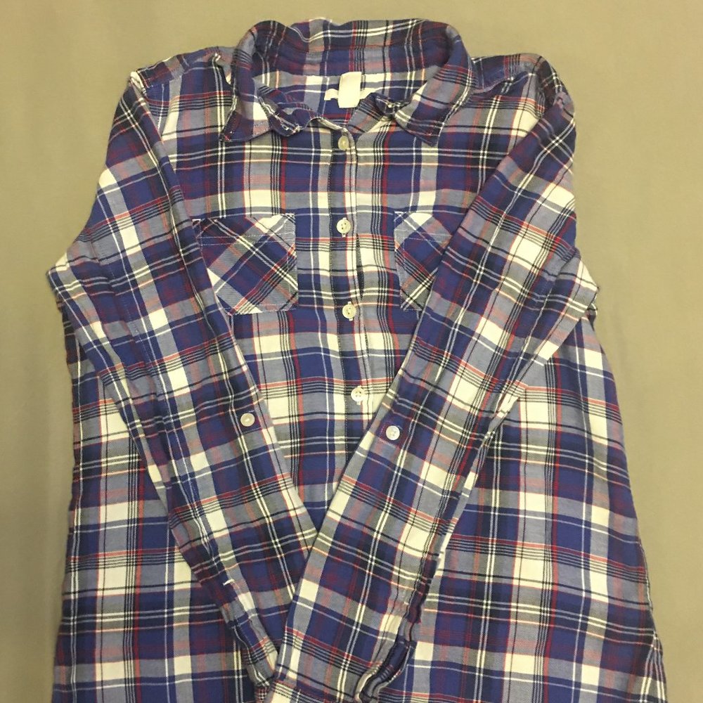 CASLON Button Up Flannel Top